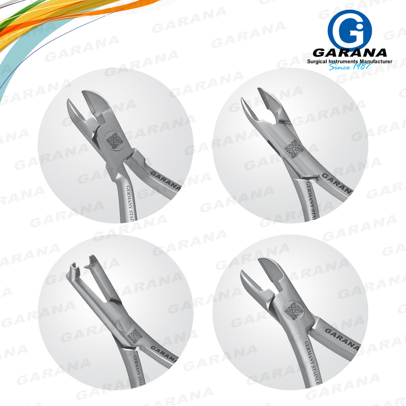Garana Professional Dental Pliers Orthodontic Braces Wire Bending Loop Forming Cutting set of 16pcs TC
