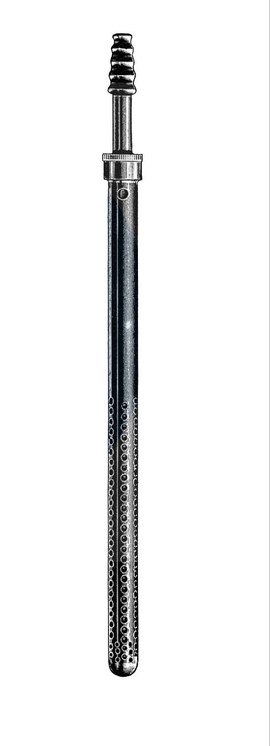 XCEL 30 French (Fr.) Straight Tip Poole Suction Tube - Chrome Plated