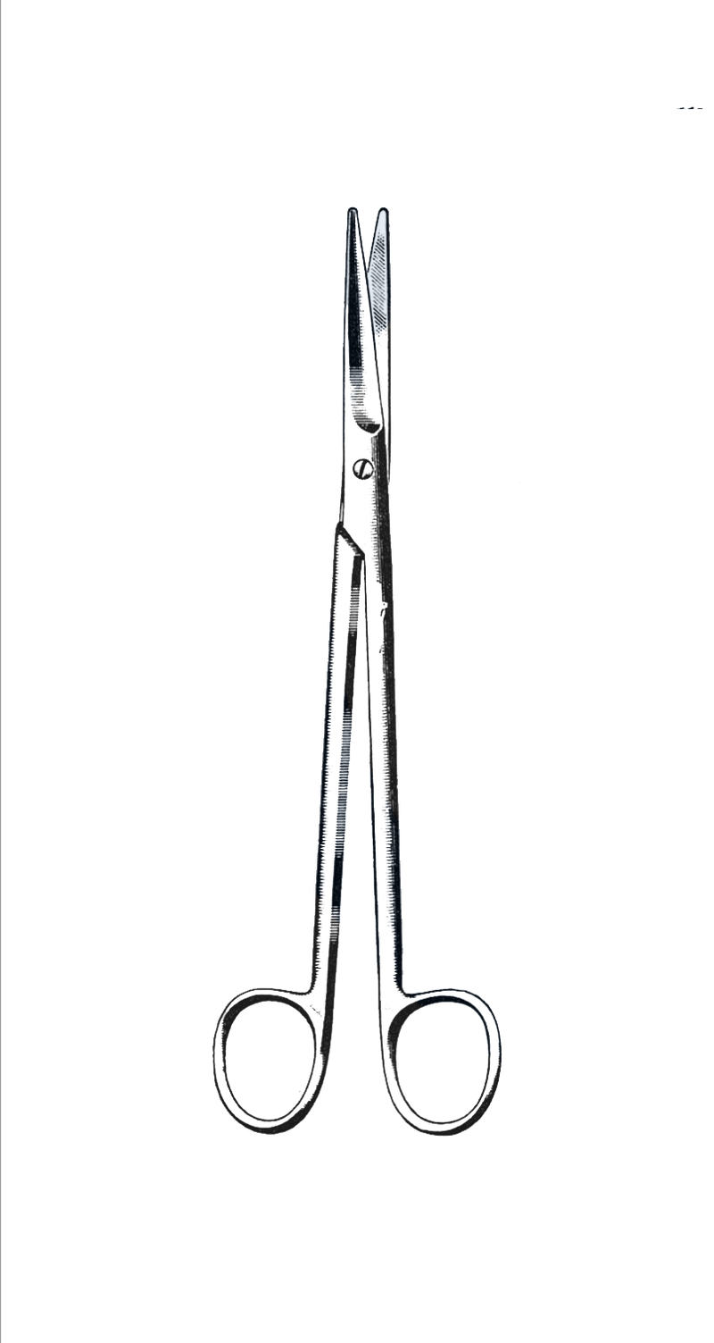 Mayo Uterine Scissors, Straight 9" (23 cm) - Garana Industries