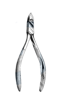 Cuticle Nipper, Convex Blade, Plier Handle, Chrome 4" (10 cm) - Garana Industries