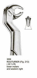 Extracting Forceps English Pattern Routurier Lower Molars and Wisdom Right