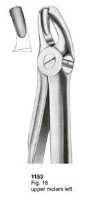 Extracting Forceps Fitting Handle Upper Molars Left