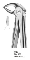 Extracting Forceps Fitting Handle Lower Roots