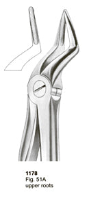 Extracting Forceps Fitting Handle Upper Roots