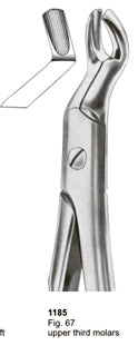 Extracting Forceps Fitting Handle Upper Third Molars