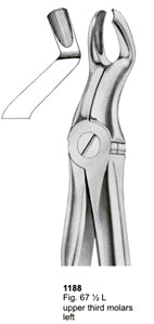 Extracting Forceps Fitting Handle Upper Third Molars Left