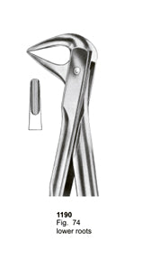 Extracting Forceps Fitting Handle Lower Roots