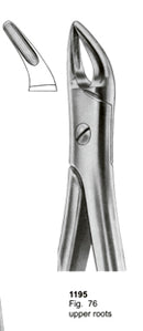 Extracting Forceps Fitting Handle Upper Roots