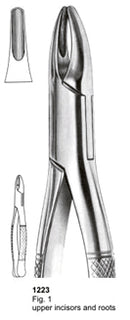 Extracting Forceps American Pattern Upper Incisors and Roots