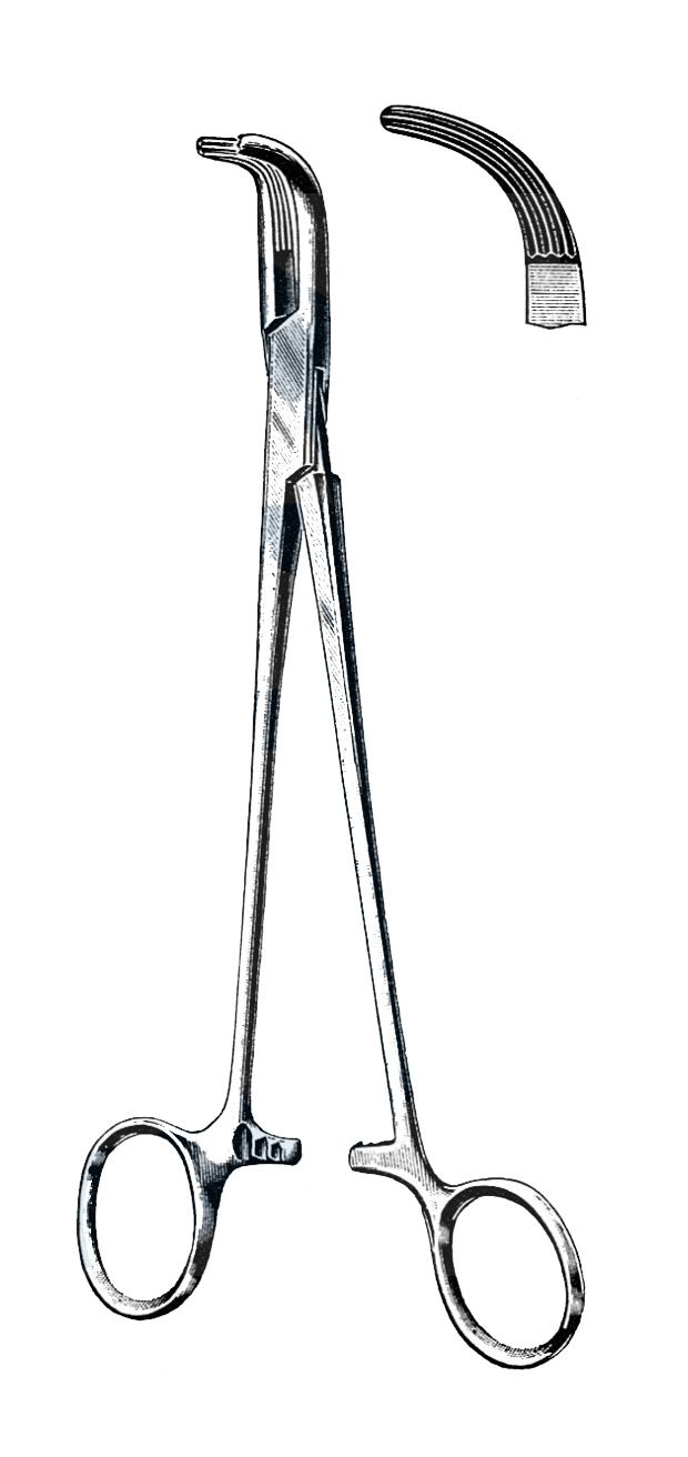 Lower Gall Duct Forceps, Longitudinal Serration 7" (18.5 cm) - Garana Industries