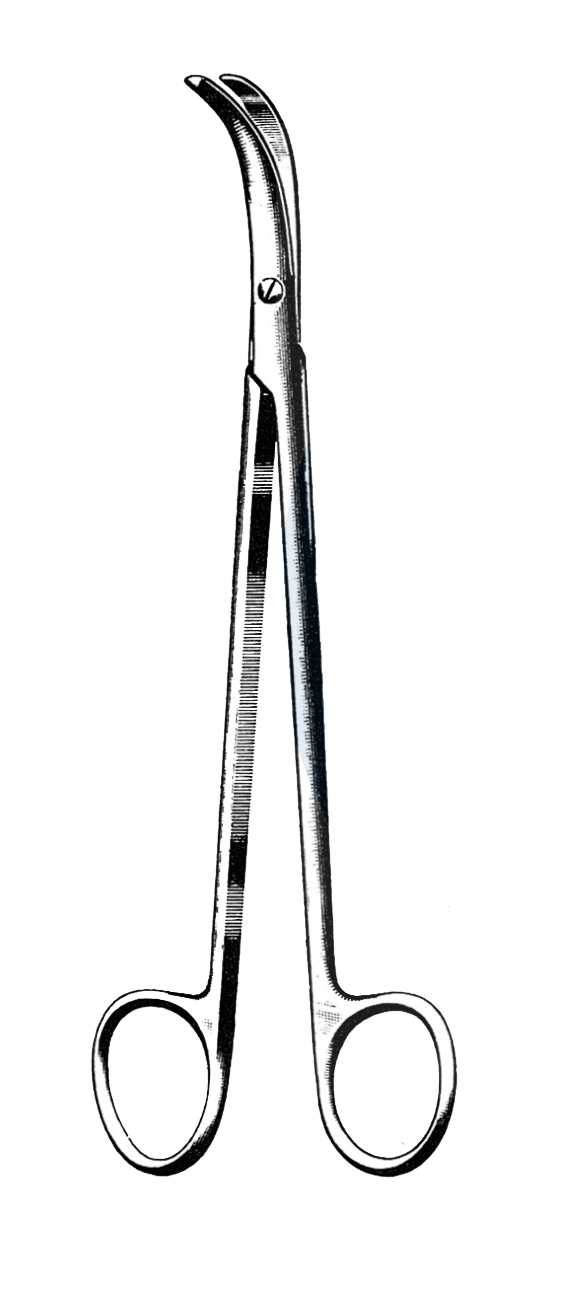 Thorek Gall Bladder Scissors, Strongly Curved 7 1/4" (18.5 cm) - Garana Industries