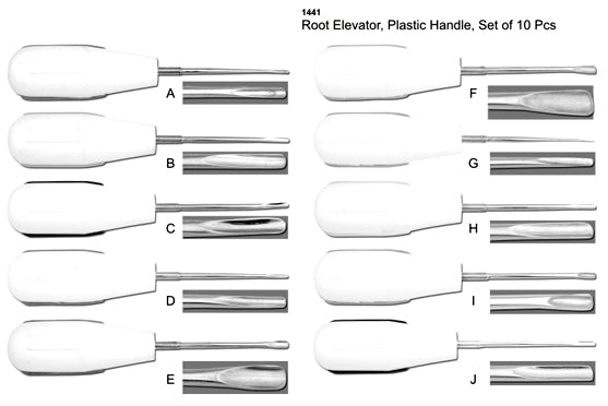 Elevator Plastic Handle Set of 10 Pieces
