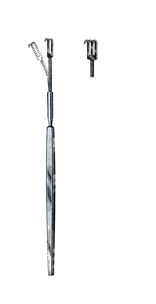 Flexible Shaft Retractor, 3 Sharp Prongs, 6 1/2" (16.5 cm) - Garana Industries