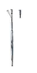 Flexible Shaft Retractor, 2 Blunt Prongs, 6 1/2" (16.5 cm) - Garana Industries