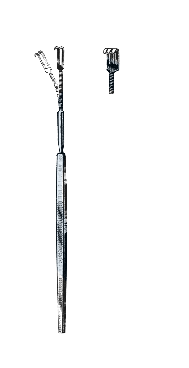 Flexible Shaft Retractor, 3 Blunt Prongs, 6 1/2" (16.5 cm) - Garana Industries