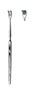 Trachea Retractor, 3 Sharp Prongs, 6 1/2" (16.5 cm) - Garana Industries