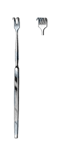 Trachea Retractor, 4 Sharp Prongs, 6 1/2" (16.5 cm) - Garana Industries