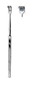 Trachea Retractor, 4 Blunt Prongs, 6 1/2" (16.5 cm) - Garana Industries