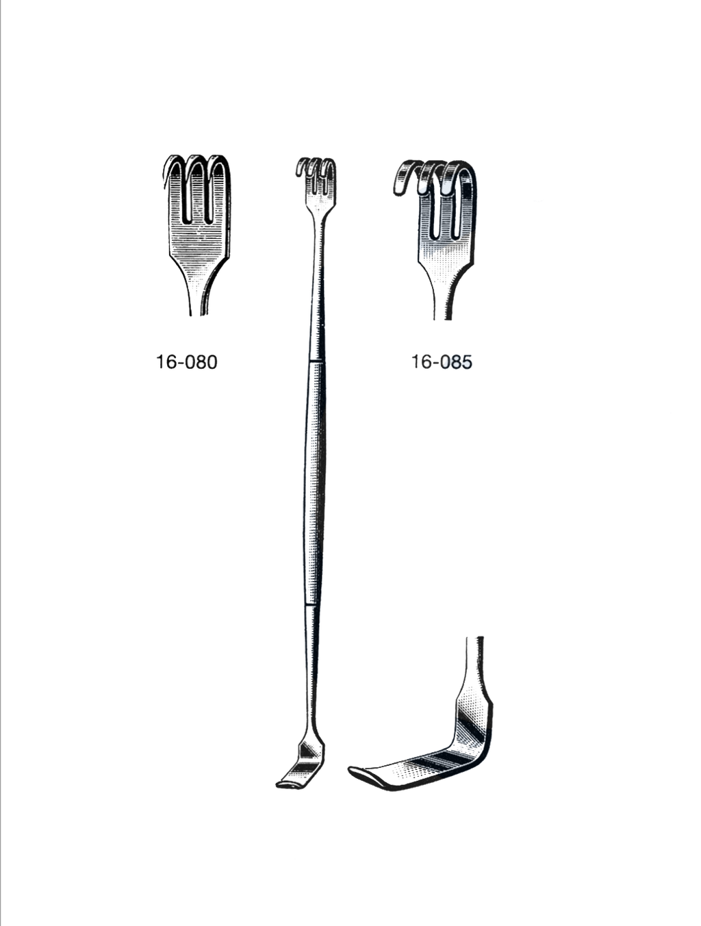 Senn Retractor, Double Ended, Sharp, 6 1/4