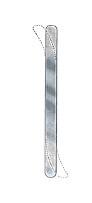 Ribbon Retractor, Malleable, 13", 3/4" Wide (19 mm) - Garana Industries