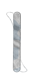 Baby Ribbon Retractor, Malleable, 7", 1" Wide (25 mm) - Garana Industries