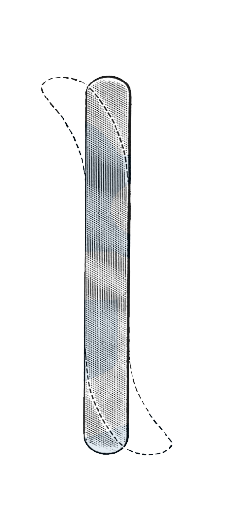 Baby Ribbon Retractor, Malleable, 7", 1" Wide (25 mm) - Garana Industries