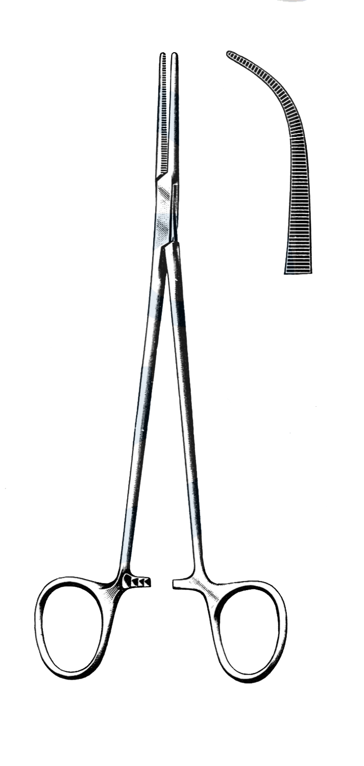 Heiss Thoracic Forceps, Strong Curve 8" (20 cm) - Garana Industries