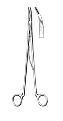Smithwick Brain Clip Applying Forceps, Curved Jaw, Straight Handle, 10 1/2" (26 cm) - Garana Industries