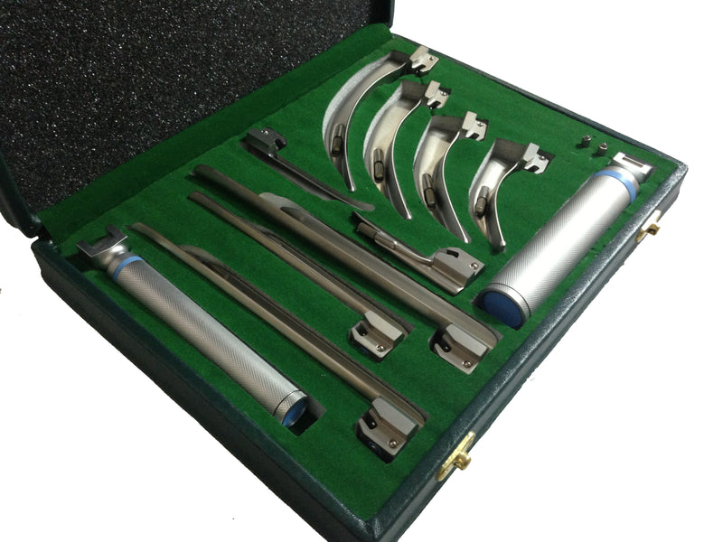 Laryngoscope Set Macintosh & Miller with 2 handles & Nine Blades