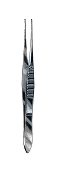 Eye Dressing Forceps, Serrated, Straight 4" (10 cm) - Garana Industries