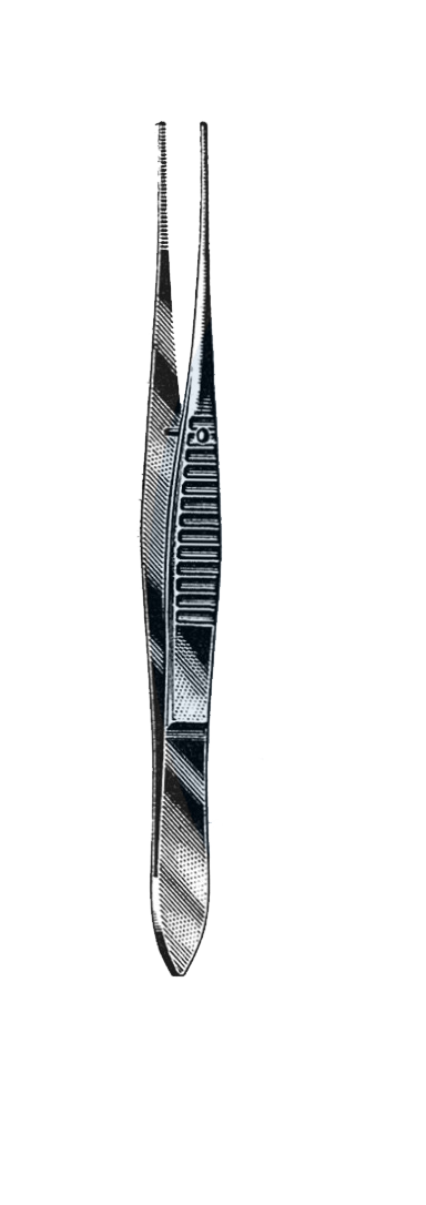 Eye Dressing Forceps, Serrated, Straight 4" (10 cm) - Garana Industries