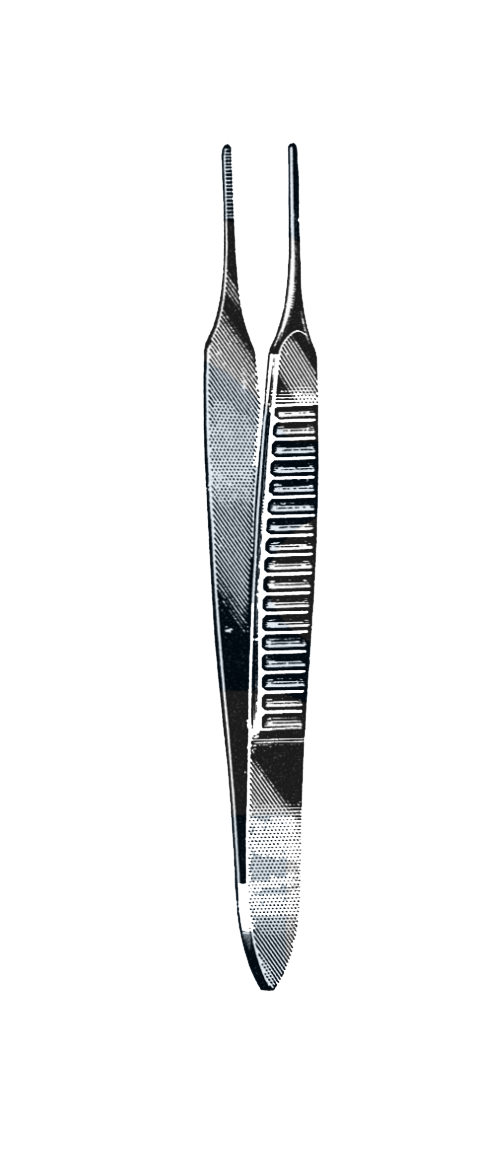 Graefe Forceps, Straight, Serrated Tips 2 1/2" (6.5 cm) - Garana Industries