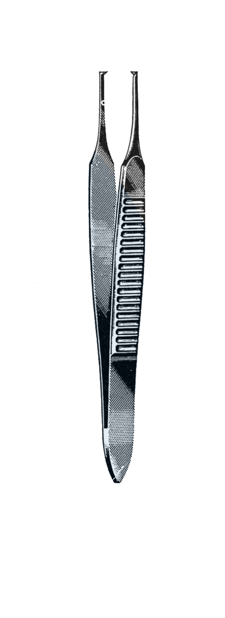 Graefe Forceps, Straight, 1 x 2 Teeth, 2 1/2" (6.5 cm) - Garana Industries