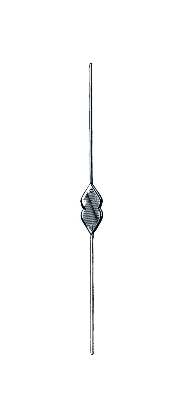Bowman Lacrimal Probe, Double Ended, Sterling Silver, 5" (12.5 cm), Size 3/4 - Garana Industries