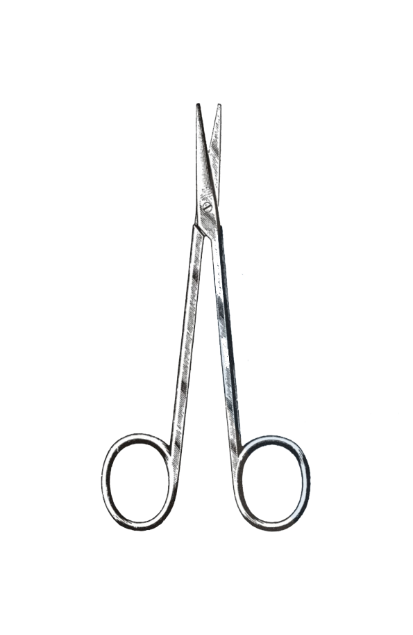 Strabismus Scissors, Straight 4 1/4" (11 cm) - Garana Industries