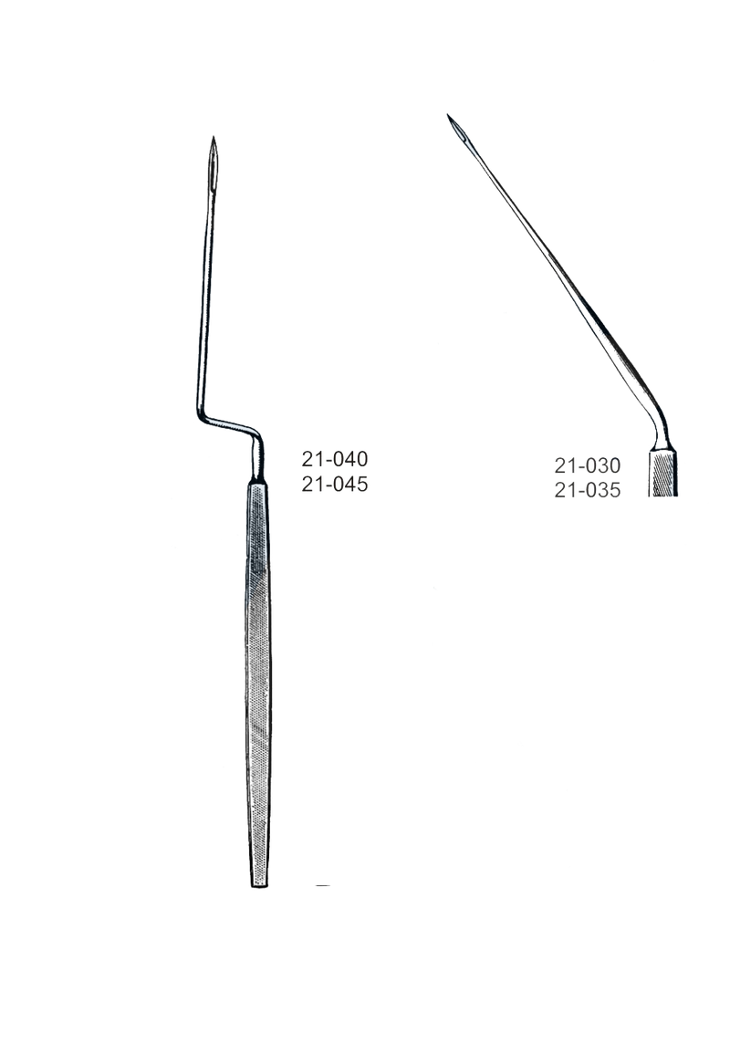 Sexton ( Gerzog ) Ear Knife, 6 1/2" (16.5 cm), Angular, 6 mm Blade - Garana Industries