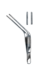 Wilde Ear Forceps, Angular, Serrated Tips 5" (12.5 cm) - Garana Industries