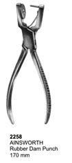 Rubber Dam Punch Ainsworth 170mm Grooved Handle