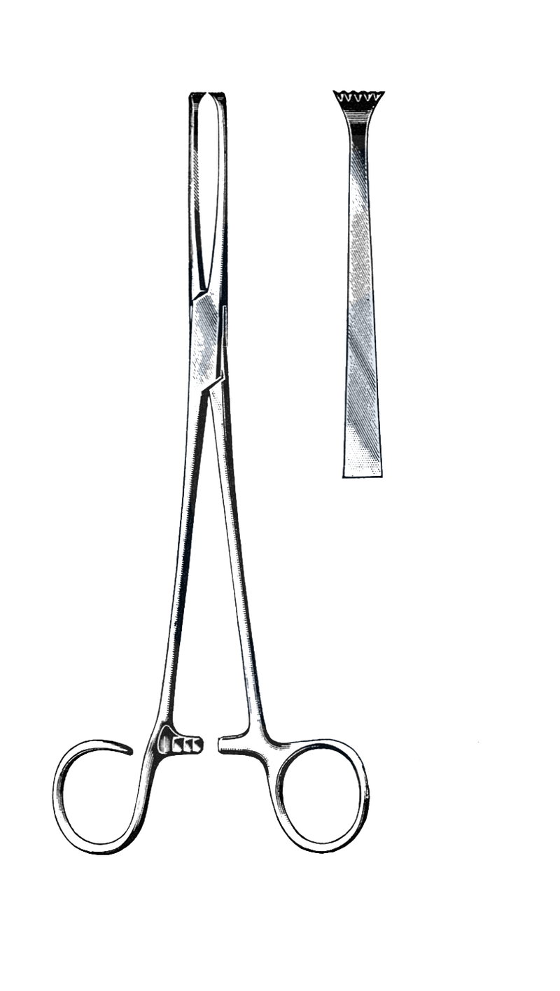 Colver Tonsil Seizing Forceps, Straight 7 1/2" (19 cm) - Garana Industries