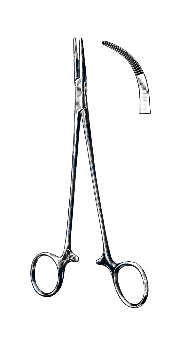 Schnidt Tonsil Forceps, 7 1/2" (19 cm), Strongly Curved Jaws, Closed Rings - Garana Industries