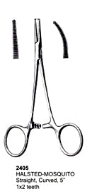 Halsted Mosquito Straight Curved 5" 1x2 Teeth