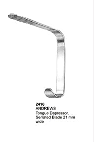 Andrews Tongue Depressor Blade 21mm Wide Serrated