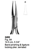 Orthodontic Pliers Band Pinshing & Ligature Locking Plier Serrated 14.5cm