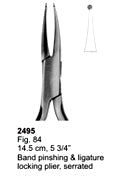 Orthodontic Pliers Band Pinshing & Ligature Locking Plier Serrated 14.5cm
