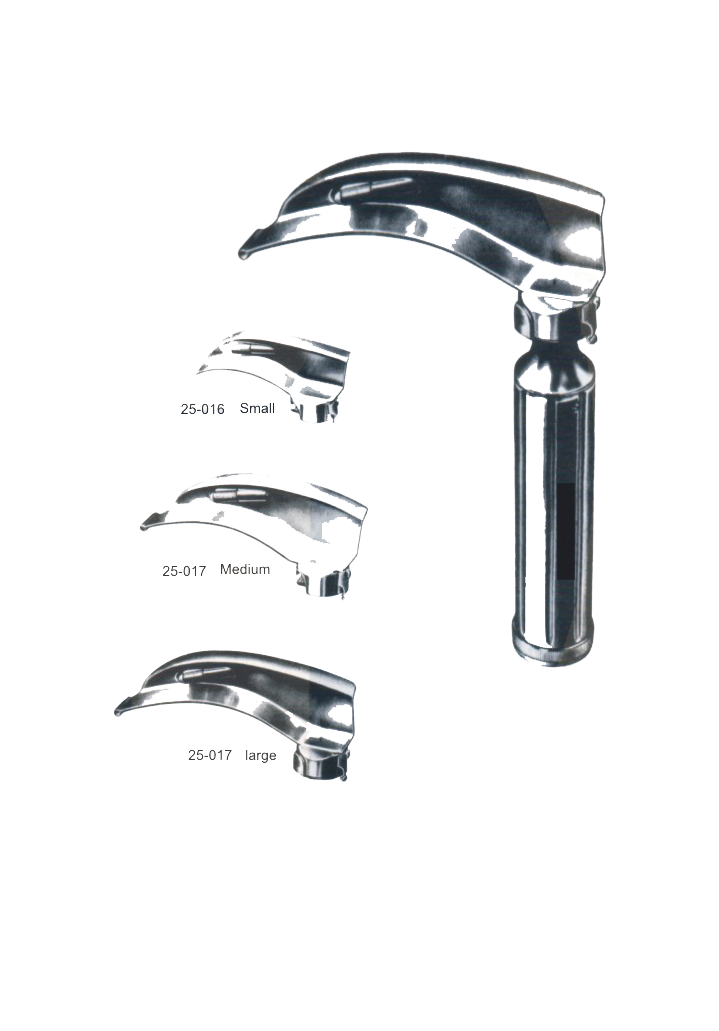 Laryngoscopes ( Mcintosh ) Complete With Battery Handle And 3 Blade, In Velved-Lined Case, Medium - Garana Industries