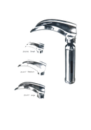 Laryngoscopes ( Mcintosh ) Complete With Battery Handle And 3 Blade, In Velved-Lined Case, Large - Garana Industries