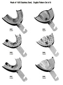 Impression Trays English Pattern Set of 06 Pieces