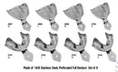 Impression Trays Perforated Full Denture Set of 08 Pieces