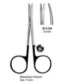 Metzenbaum Super Cut Scissor Curved 11.4cm with Black Color Rings