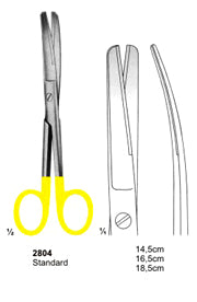TC Operating Standard Scissor 16cm Curved ( BL/BL )